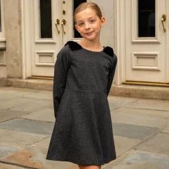 Appaman Party Dresses-Blair Bow Dress NoirMicroPlaid