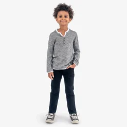 Appaman Henleys & Polos-Camden Henley GreyStripe