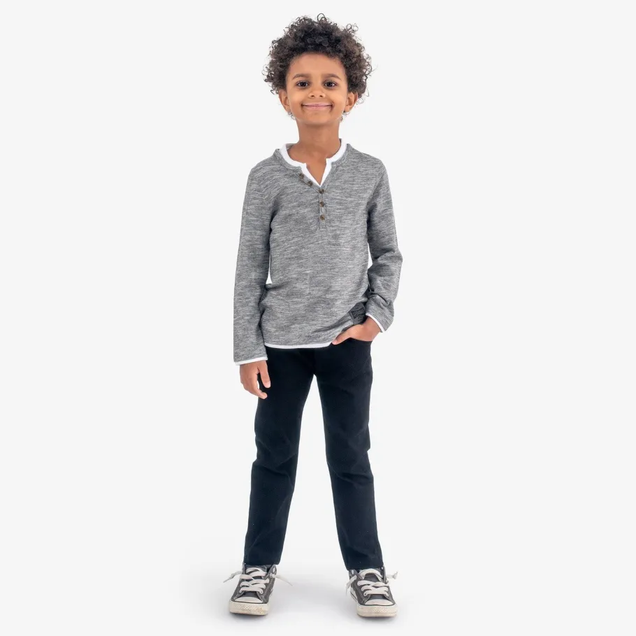 Appaman Henleys & Polos-Camden Henley GreyStripe