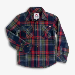 Appaman Flannels|Sweatshirts & Hoodies-Flannel Shirt Navy/CranberryPlaid