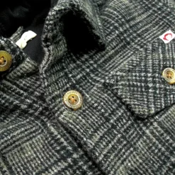 Appaman Flannels|Sweatshirts & Hoodies-Glen Hooded Shirt Black/MossPlaid