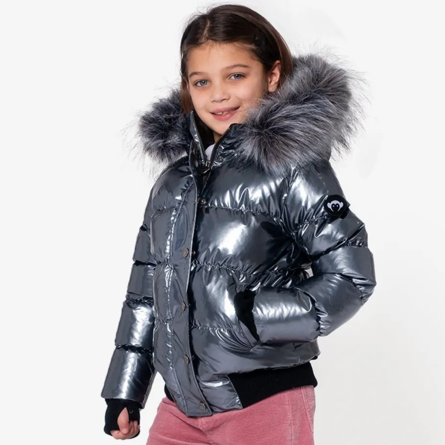 Appaman Winter Coats|Winter Coats-Kyla Puffer Coat Gunmetal