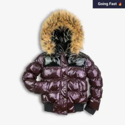 Appaman Winter Coats|Winter Coats-Kyla Puffer Coat Burgundy/Black
