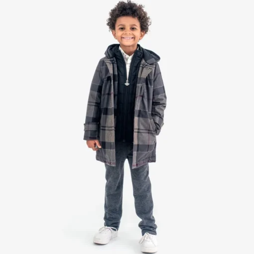 Appaman Winter Coats|Winter Coats-New Gotham Coat GreyPlaid
