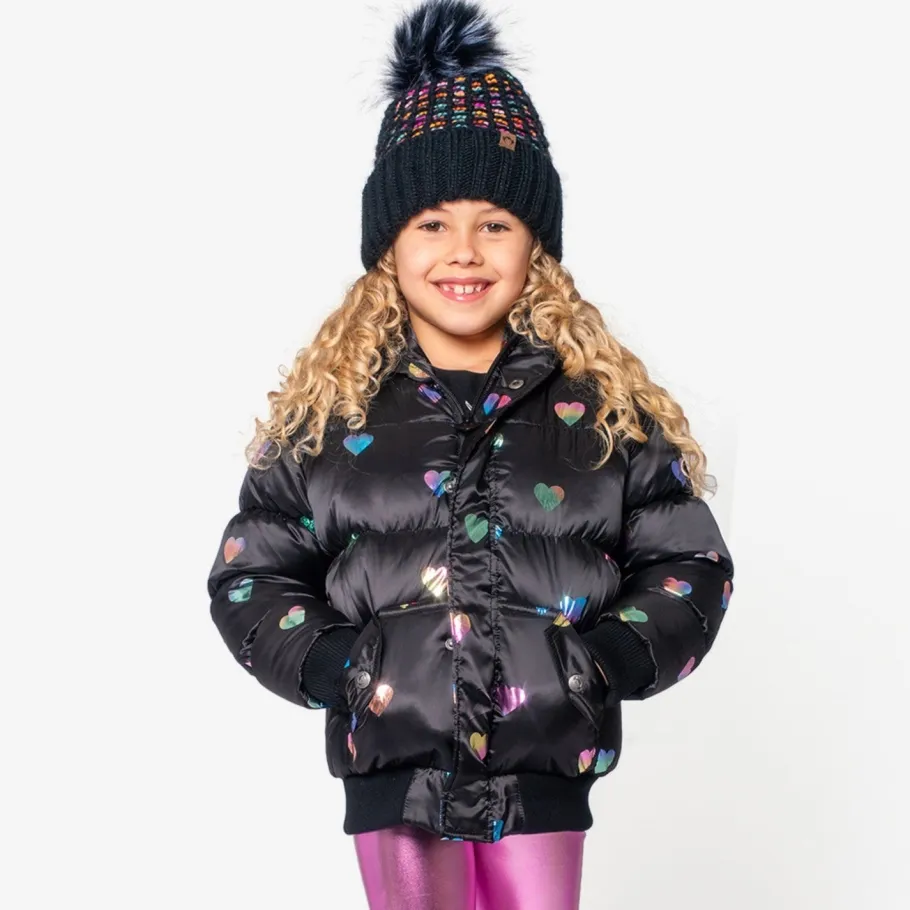 Appaman Winter Coats|Down Coats-Puffy Coat RainbowHearts