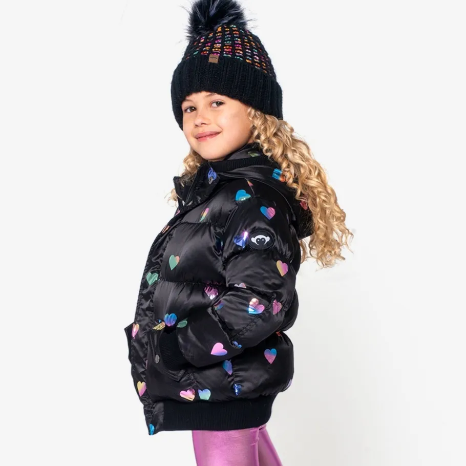 Appaman Winter Coats|Down Coats-Puffy Coat RainbowHearts