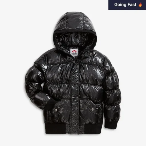 Appaman Winter Coats|Down Coats-Puffy Coat BlackGlitter