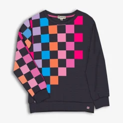 Appaman Sweaters|Sweatshirts-Ruby Sweatshirt NavyCheckerboard
