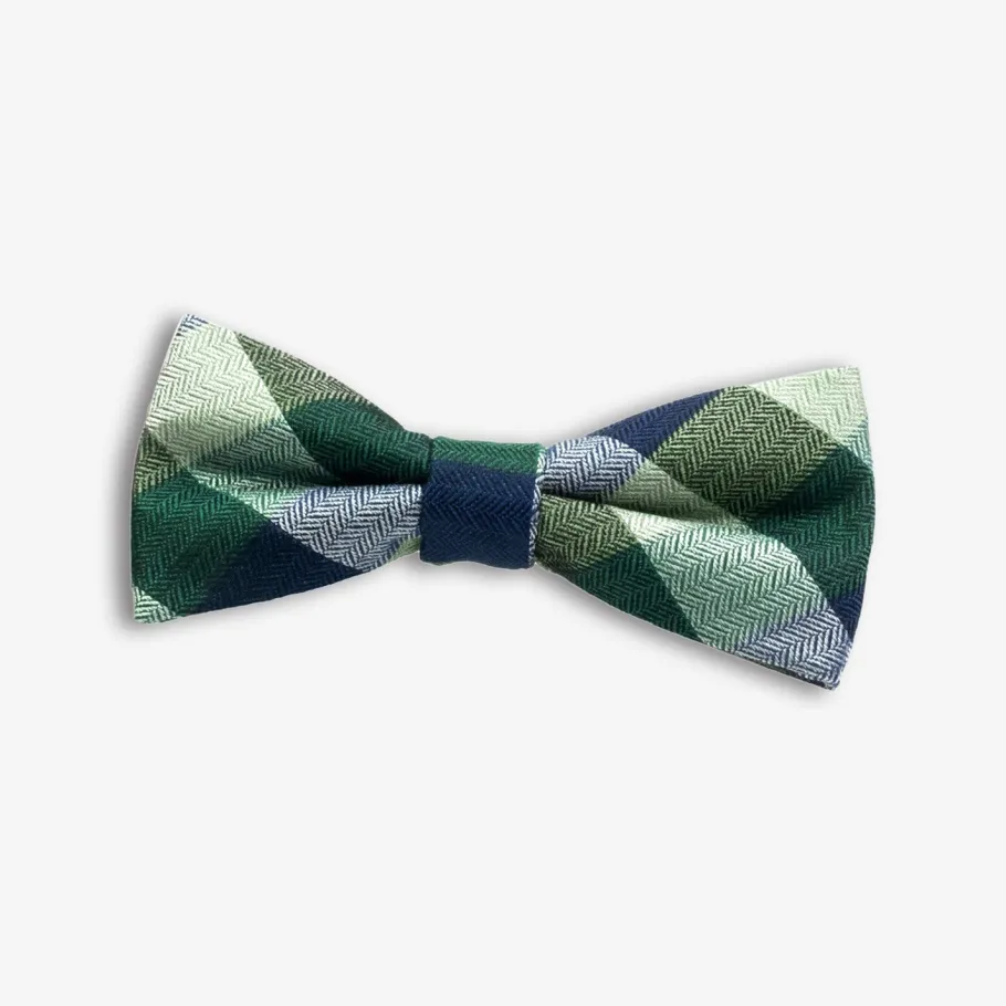 Appaman Ties & Belts|Ties & Belts-Silk Bow Tie Navy/GreenGingham