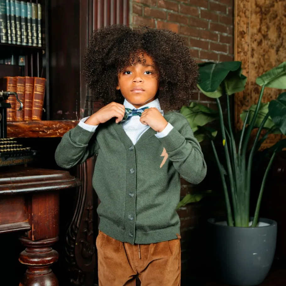 Appaman Ties & Belts|Ties & Belts-Silk Bow Tie Navy/GreenGingham