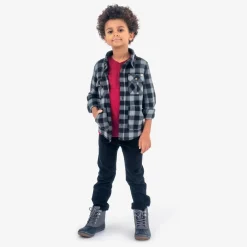 Appaman Flannels|Sweatshirts & Hoodies-Snow Fleece Shirt BlackCheck