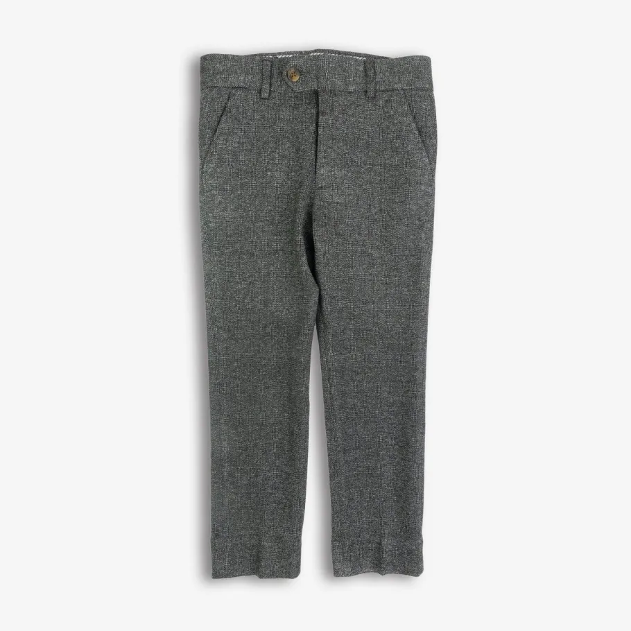 Appaman Separates|Suit Pants-Stretchy Suit Pant NoirMicroPlaid