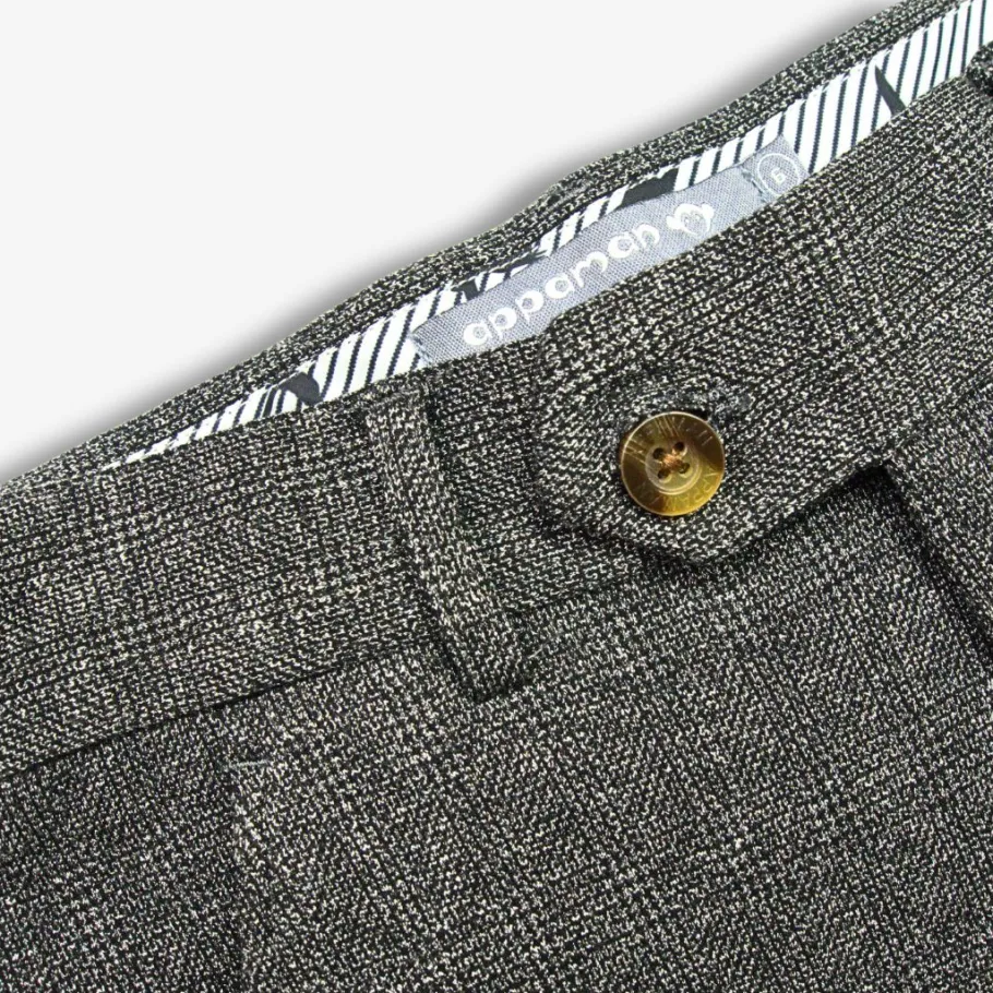 Appaman Separates|Suit Pants-Stretchy Suit Pant NoirMicroPlaid