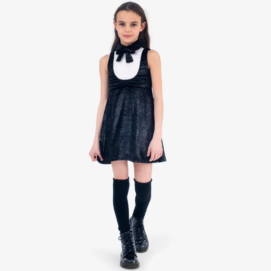 Appaman Party Dresses-Tuxedo Dress BlackVelvet