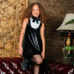 Appaman Party Dresses-Tuxedo Dress BlackVelvet