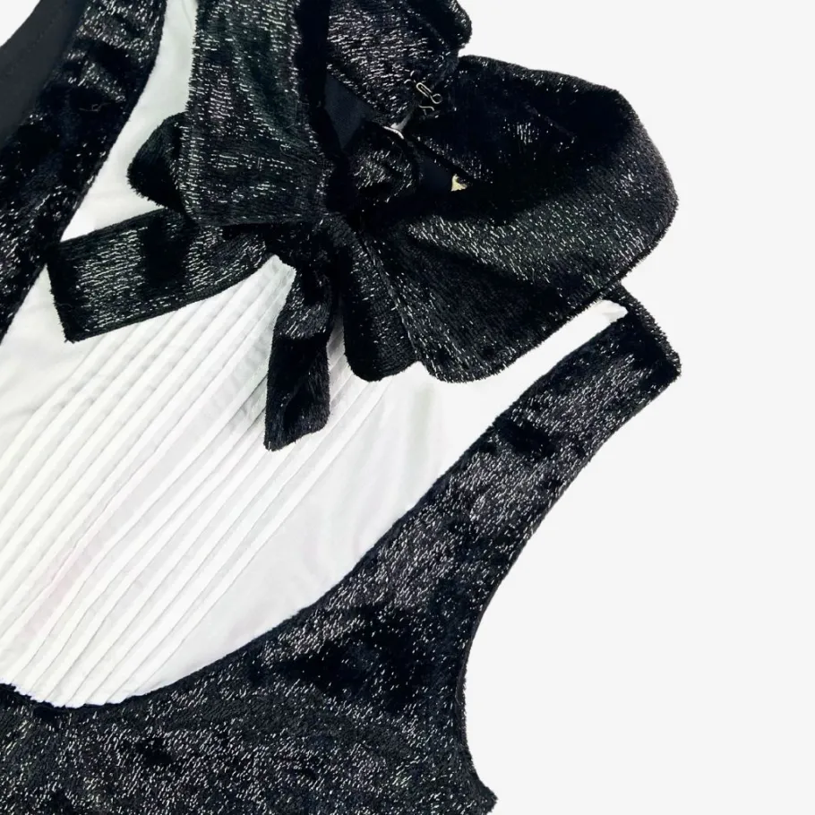 Appaman Party Dresses-Tuxedo Dress BlackVelvet